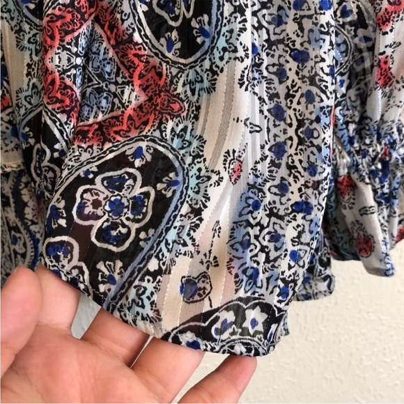Zara Paisley Oversized Top Blouse - Picture 5 of 8
